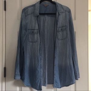 Long Jean cardigan/button up